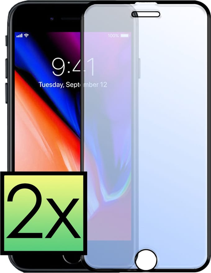 Screenprotector Geschikt voor iPhone 6 Screenprotector Tempered Glass Gehard Glas Full Cover - 2x
