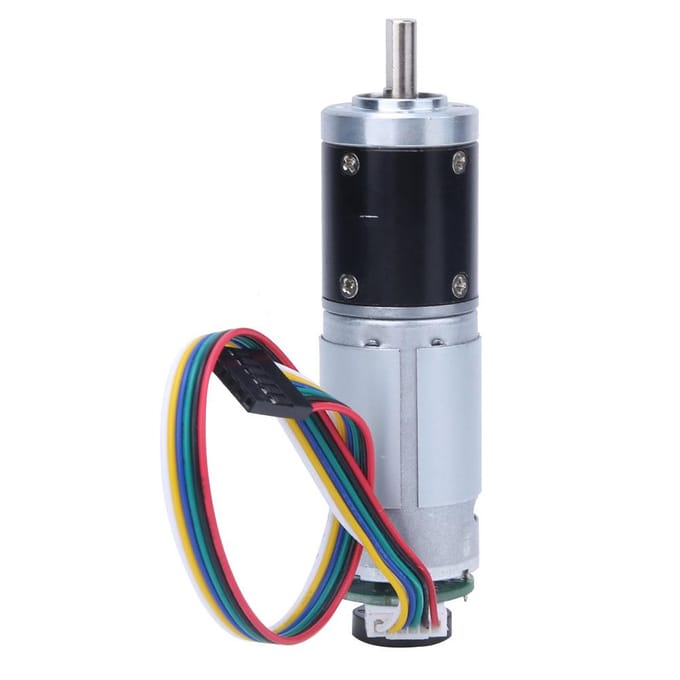 Moteur CC Métal à Engrenages 12V 330 tr/min Moteur à Réduction de Vitesse avec Encodeur