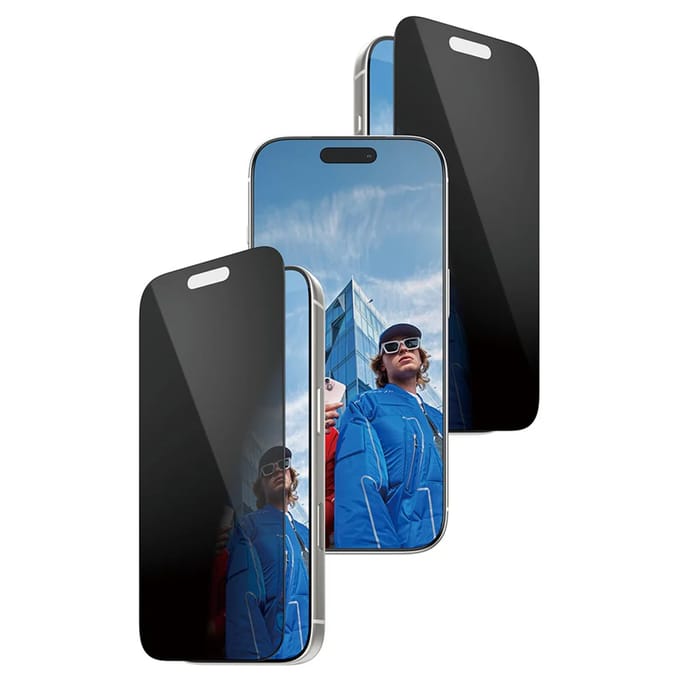 PanzerGlass Screenprotector geschikt voor Apple iPhone 17 Pro Glazen | PanzerGlass FastFit Screenprotector Privacy - Case Friendly - Zwart