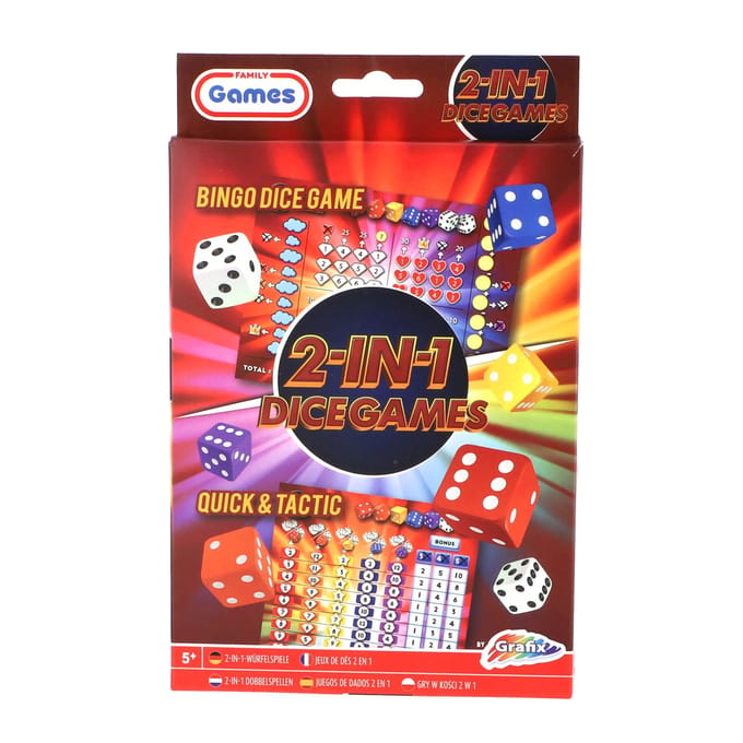 Grafix Dice Games 2in1 (Bingo Dice & Quick and Tactic)