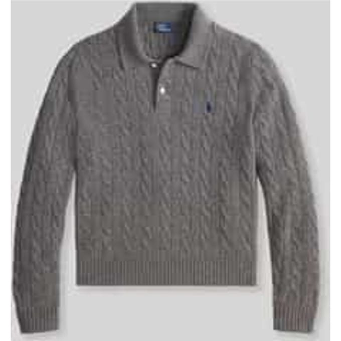 Regular fit poloshirt van wolmix met kasjmier-aandeel