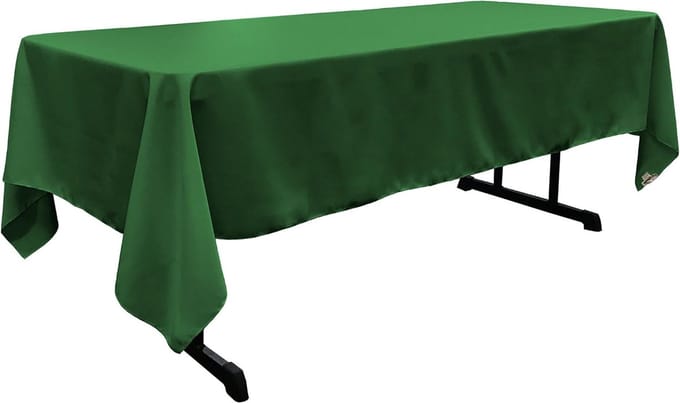 Famanu - Polyester linnen tafelkleed in beige tint, rechthoekig design