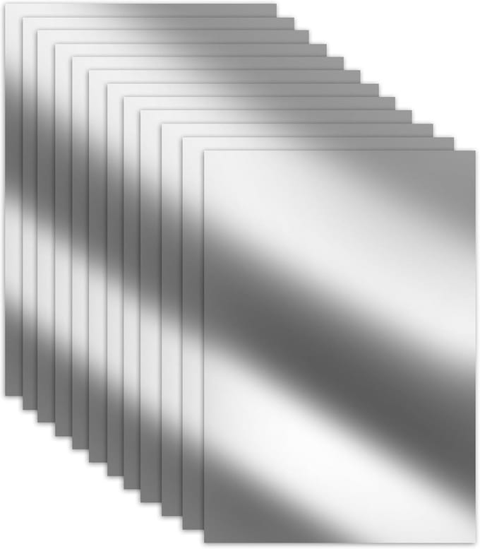 12 stuks Zelfklevende Spiegelfolie Flexibel voor Wanddecoratie