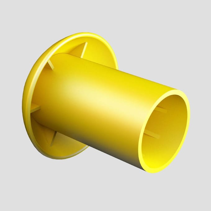 Stekeind beveiliger rond voor stek 16/32 mm geel – per stuk