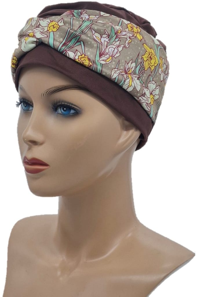 Johnson Headwear® - Turban Chemo muts - Bruin - Dames muts - Chemo Cap - Muts - Cap - Hoofddeksel - Zomer Mutsje