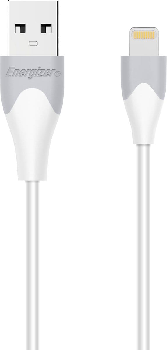 Energizer C610LGWH Tweekleurige Lightning Kabel 1.2m (Wit)