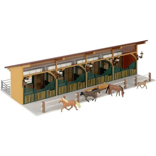 Faller - 1/87 STAL MET 4 PAARDEN (5/24) * - modelbouwsets, hobbybouwspeelgoed voor kinderen, modelverf en accessoires