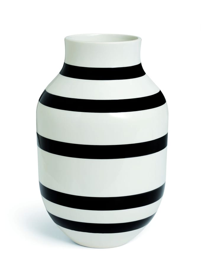 Kähler Design Omaggio Keramiek Vaas - zwart - H 30,5 cm