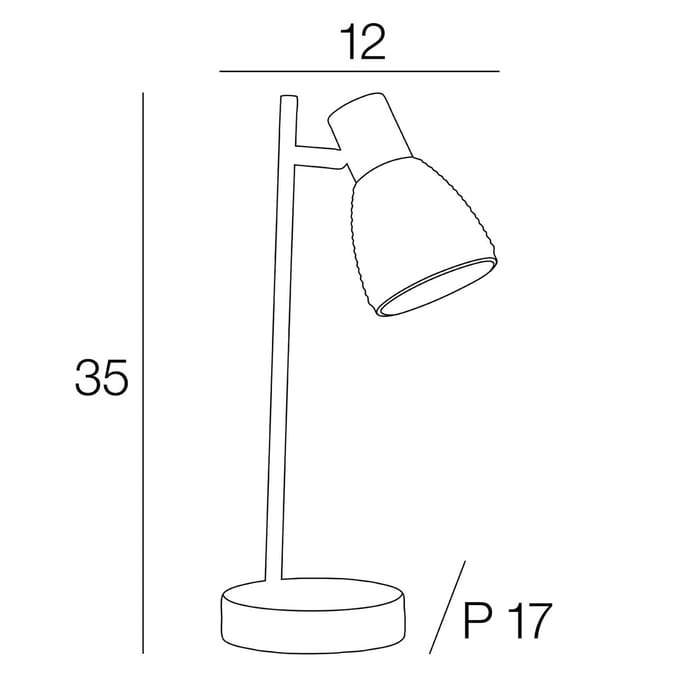 COREP Tafellamp Giada, zwart/rookgrijs, hoogte 35 cm, metaal/glas