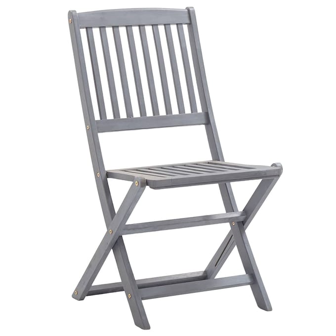 vidaXL - Inklapbare - stoelen - 8 - st - met - kussens - massief - acaciahout