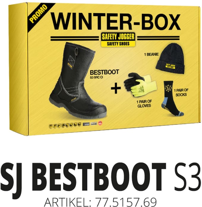 Safety Jogger Bestboot S3 -SRC - CI pakket - Zwart - 42