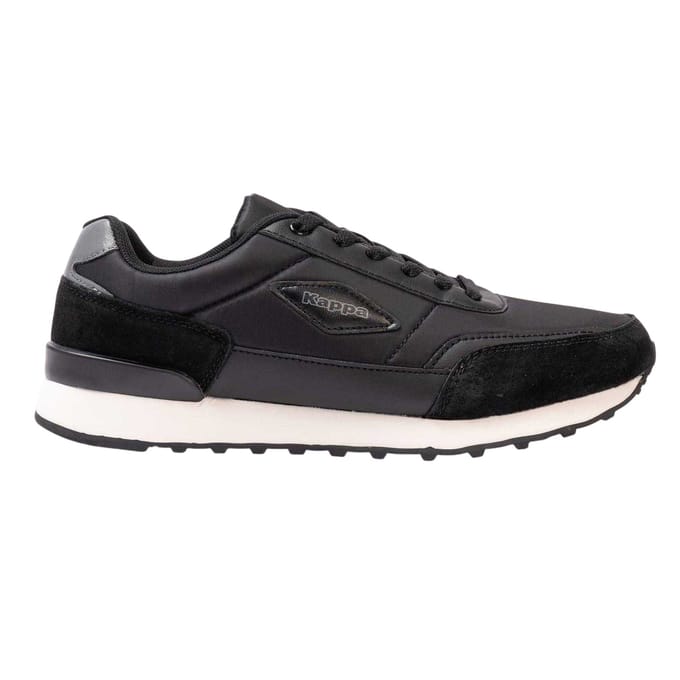Kappa Heren Suède Platte Sneakers (Zwart)