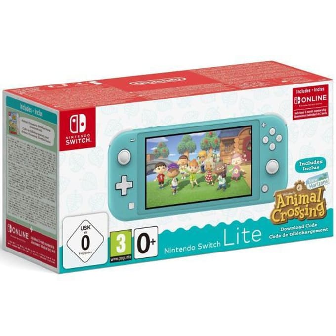 Nintendo Switch Console Lite Turkoois + Animal Cro Consoles