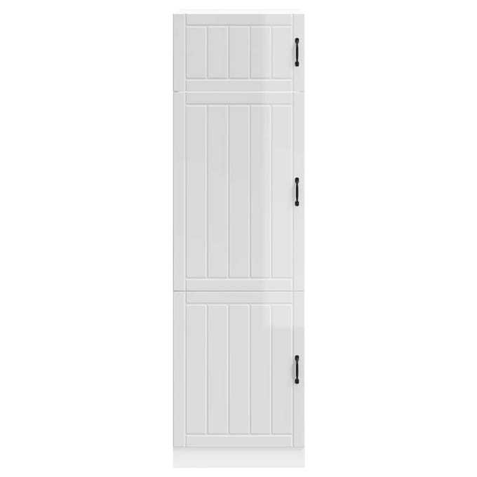 vidaXL - Keukenkast - Lucca - bewerkt - hout - hoogglans - wit