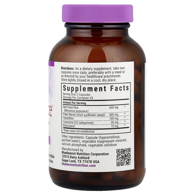 Bluebonnet Nutrition, CholesteRice, 90 Plantaardige Capsules