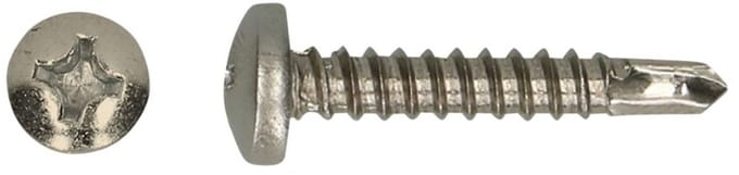 Zelfborende Plaatschroeven - Phillips 2 Cilinderkop - 3,5 x 19mm - Voldraad - RVS (200 stuks)