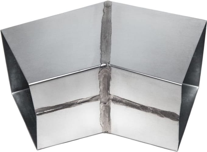 HWA Zink Vierkant Verstekbocht 45° | 80 x 80 mm