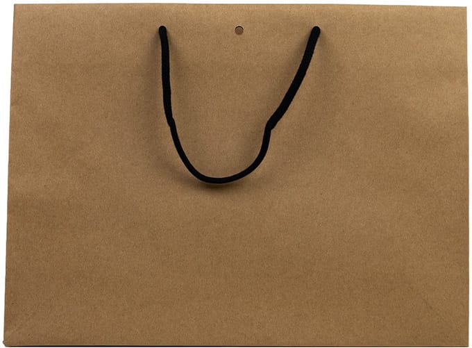 10x cadeautasjes Bruin A3 - 42x12x35cm