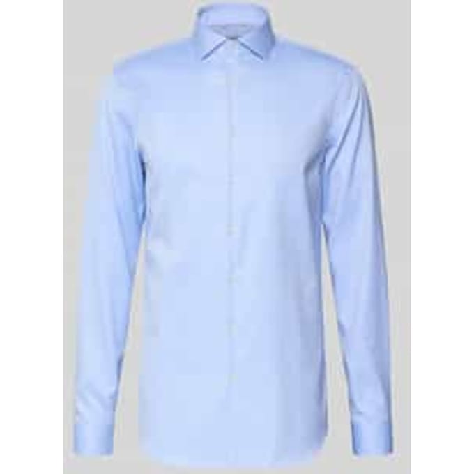 Slim fit zakelijk overhemd met extra lange mouw
