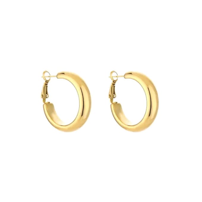Bijoutheek Oorringen Hoop 7 x 30 MM Goud