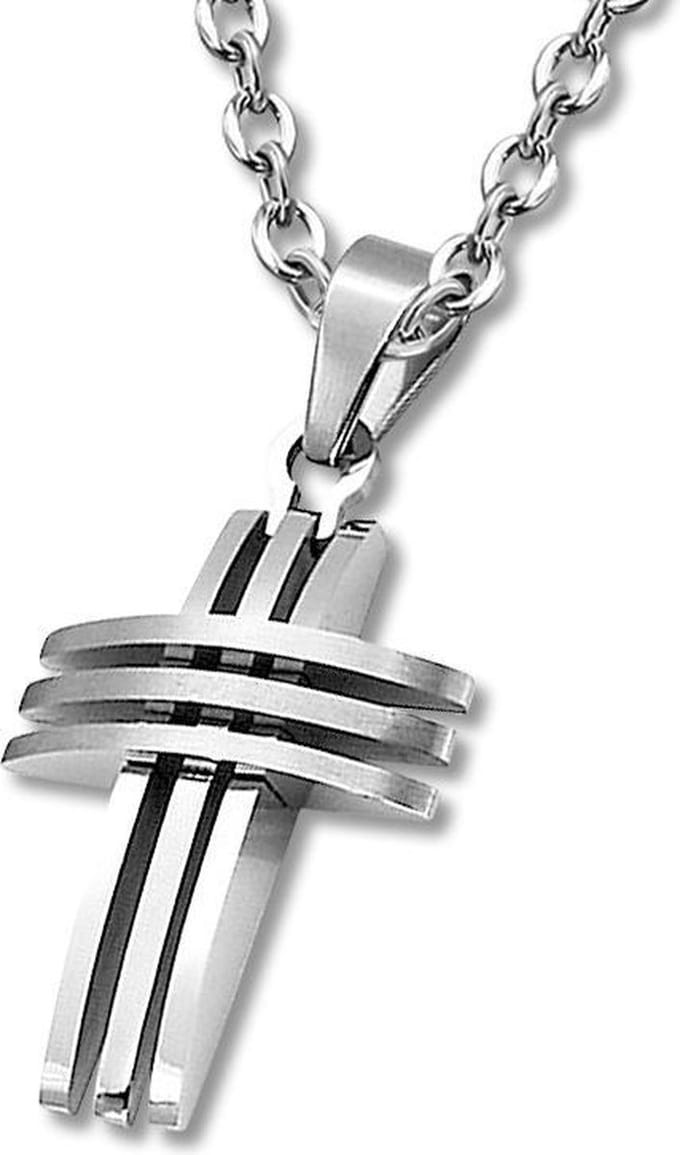 Montebello Ketting Bolt S - 316L Staal - Kruis - 28x20mm - 60cm