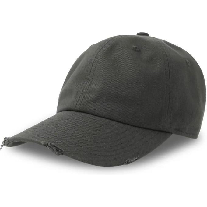 Atlantis Headwear Dad Hat Destroyed-S AT682 - Dark Grey - One size