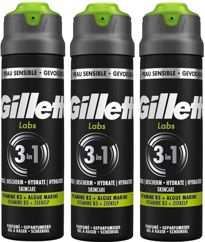 Gillette Labs Scheergel - 3 x 198 ml - Voordeelverpakking