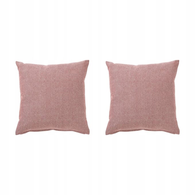 2x Kussenhoes 45x45 cm Katoen - Rood/Wit