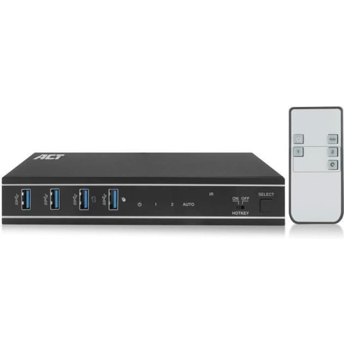 ACT 2-Poorts HDMI 4K@60Hz KVM switch, USB 3.2 Gen1 (USB 3.0) AC7912