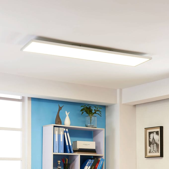 Arcchio LED paneel Arthur, 120 x 30 cm, zilver, 4000 K