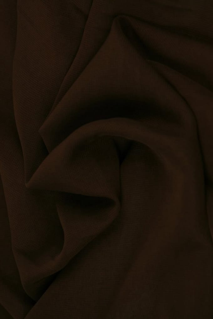 15 meter chiffon stof - Bruin - 100% polyester