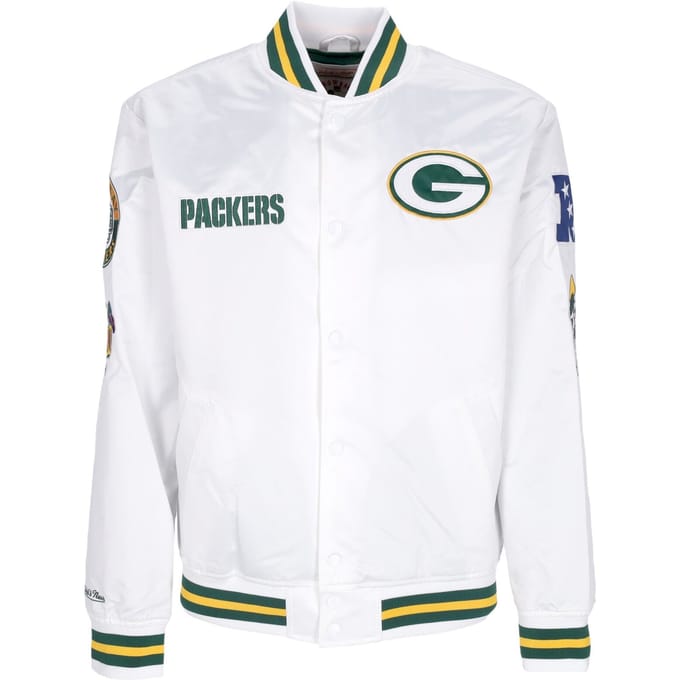 Bomberjack voor heren Nfl Hometown Lw satijnen jack Grepac wit