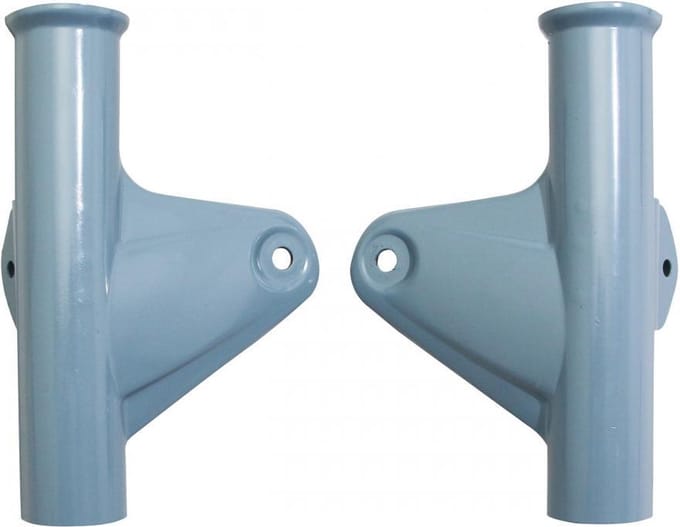 Paire de patte de feu support fixation phare pour mobylette MBK 88 bleu Neuf
