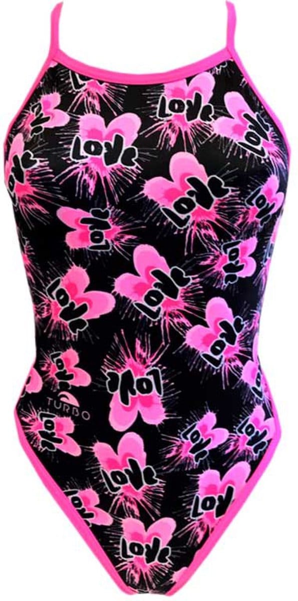 Turbo Double Heart Revolution Zwemkleding Zwart,Roze S Vrouw