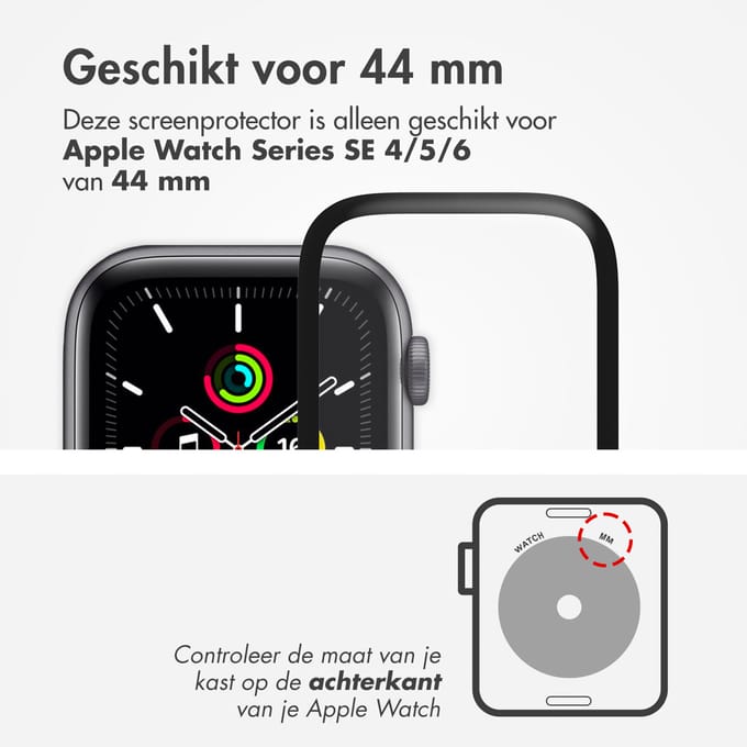 Accezz Screenprotector met applicator voor de Apple Watch Series 4-6 / SE - 44 mm