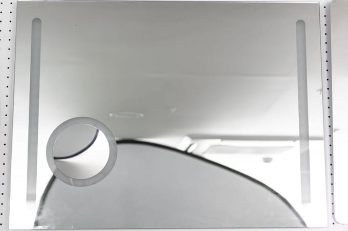 VL HOME Led spiegel rechthoek 80x60 cm frameless touch sensor met 3 X vergrootglas