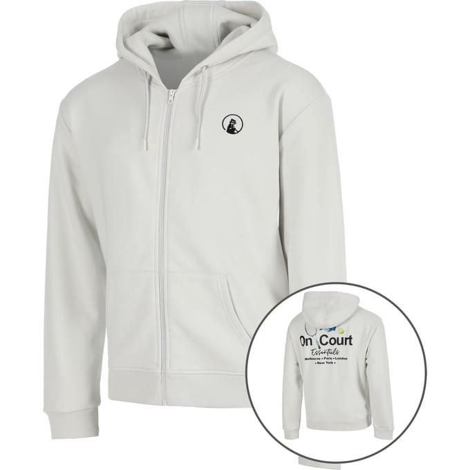 Quiet Please Crush On Court Essentials Sportjas Heren-lichtgrijs, zwart