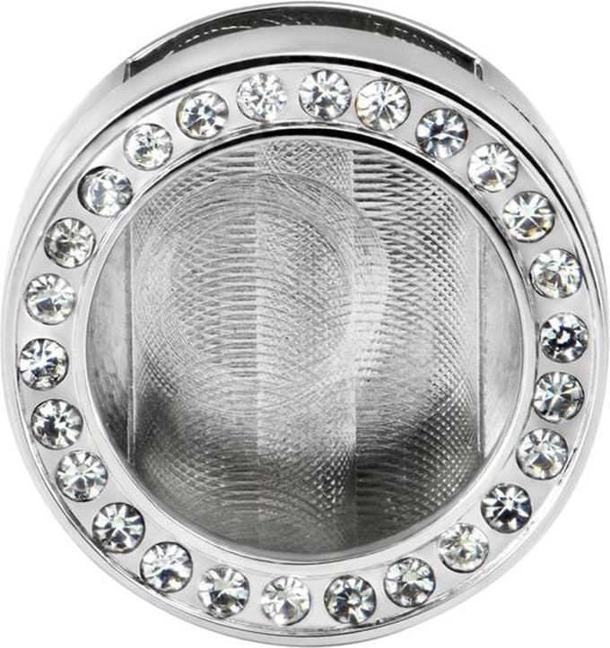 Quiges - RVS Mini Munt Button Zilverkleurig voor Armband - ECO019
