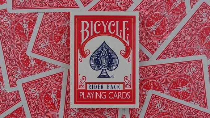 Bicycle Rider Back Pokerkaarten - 12 Rood