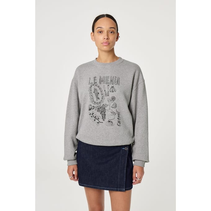 Fabienne Chapot Terry Chateau Sweater Grey Melange Maat: M | Sweaters Outlet | Dames | Grijs