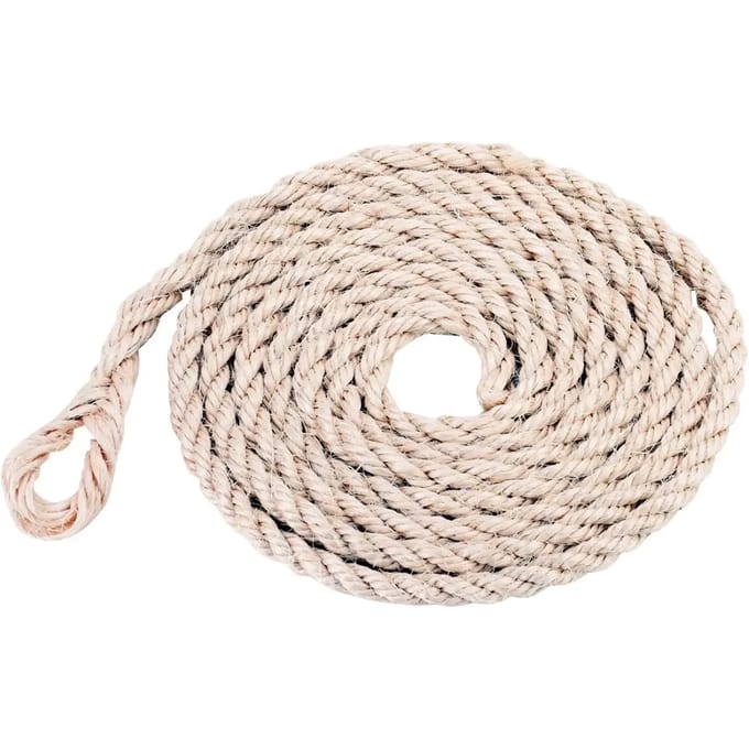 Gedraaid sisal koord met kleine lus Kerbl (x1)