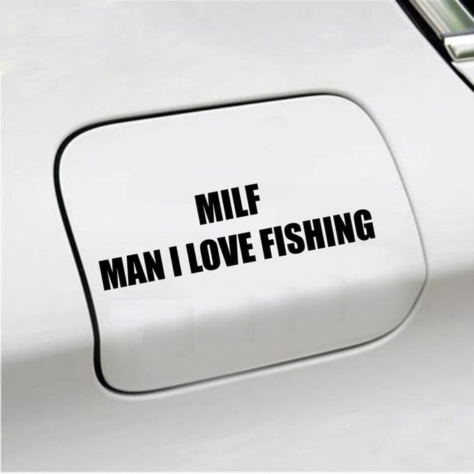 Bumpersticker - Milf - 4,1 X 14,8 - Zwart