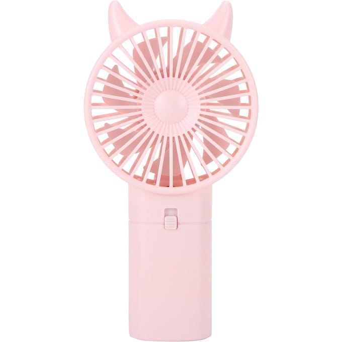 Mini Ventilator Draagbaar Handheld Schattig Stil Elektrische Koelventilator voor Thuis Kantoor Reizen Roze beige