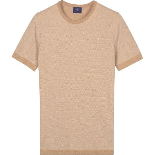 Baileys Trui Crew Neck Two-Tone Jacquard Texture Zand / male
