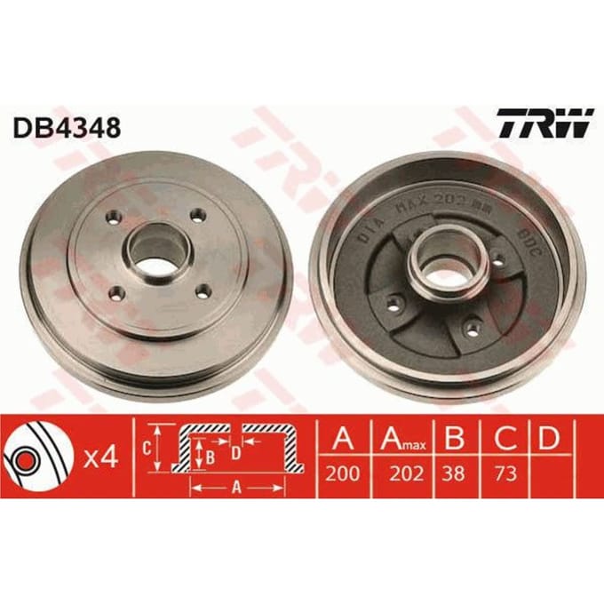 Remtrommel, 1 stuk TRW DB4348