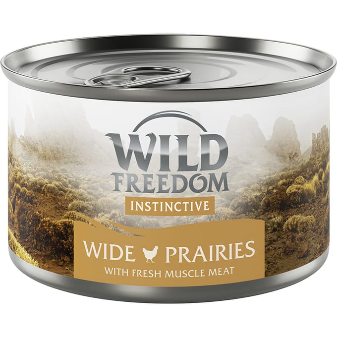 6 x 140 g Wild Freedom Instinctive Wide Praries - Kip Katten Natvoer