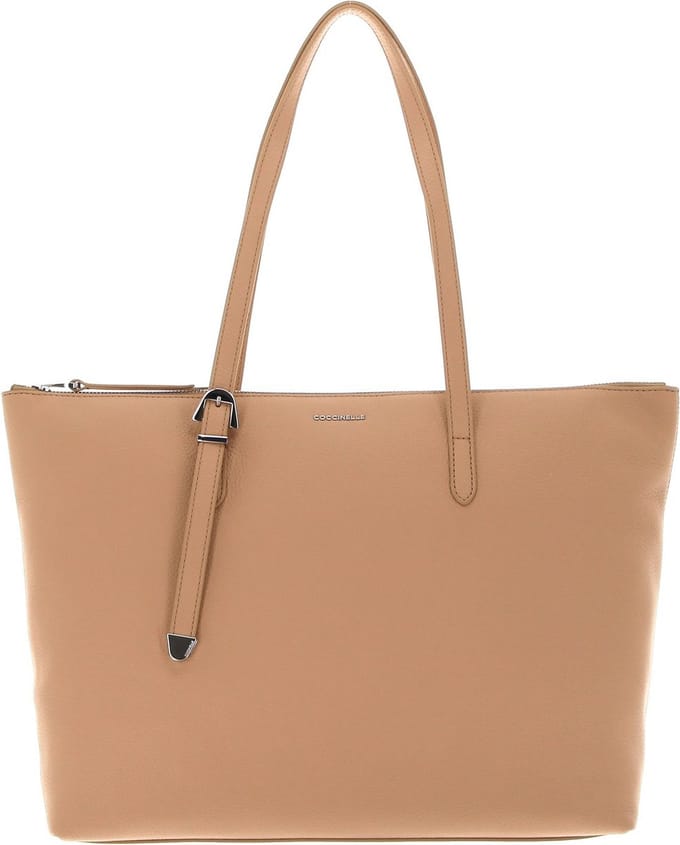 COCCINELLE Leren Schoudertas Coccinelle Gleen Handbag Toasted Beige