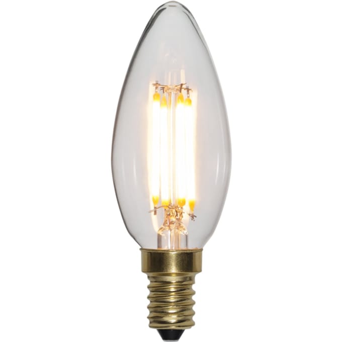 3 standen - Kaarslamp - E14 - 4W - Super Warm Wit <2200K - Filament - Helder