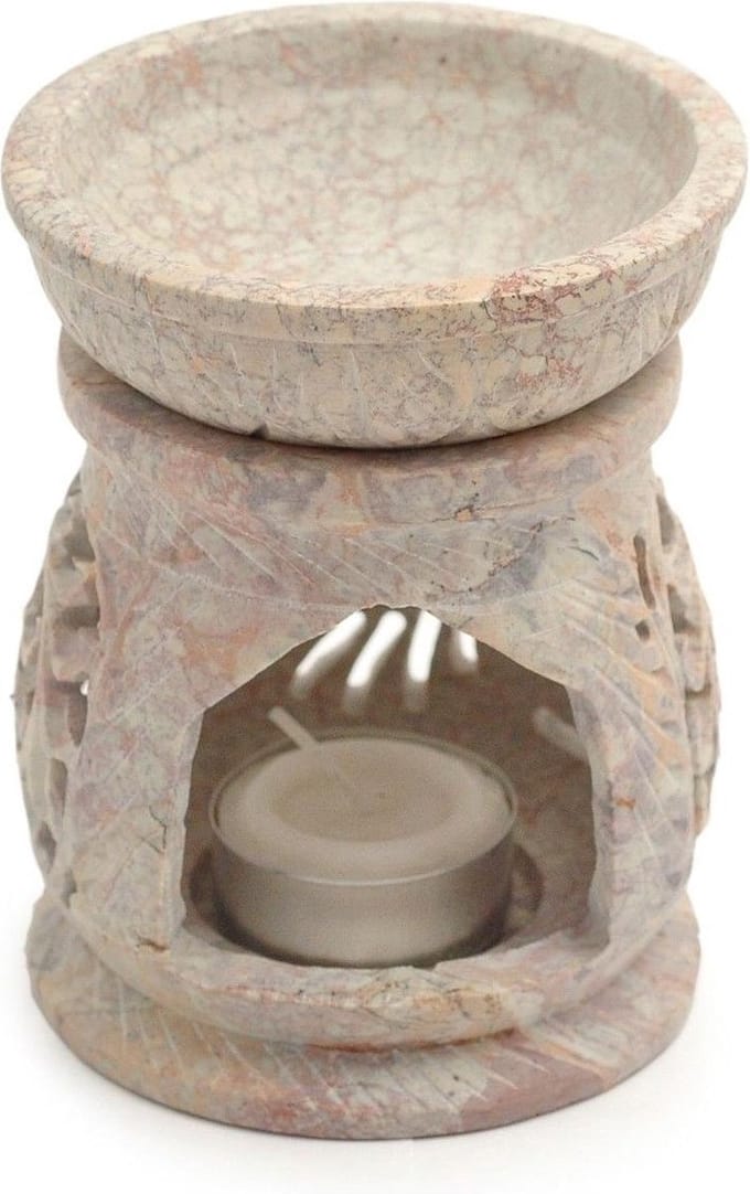 Speksteen Oosters Aromabrander (8 cm)
