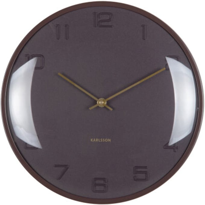 Karlsson wandklok fuerte dome earth brown- Ø30,5cm